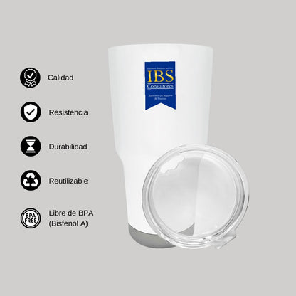 Termo Vaso Térmico 30 Oz Blanco Personalizable Logo