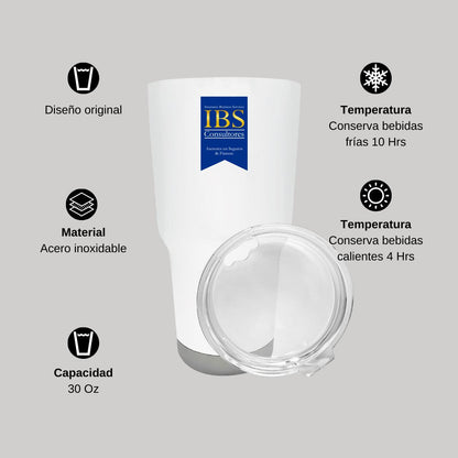 Termo Vaso Térmico 30 Oz Blanco Personalizable Logo
