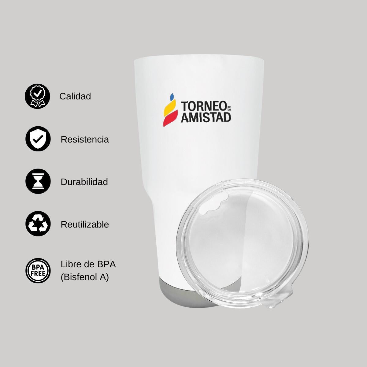 Termo Vaso Térmico 30 Oz Blanco Personalizable Logo