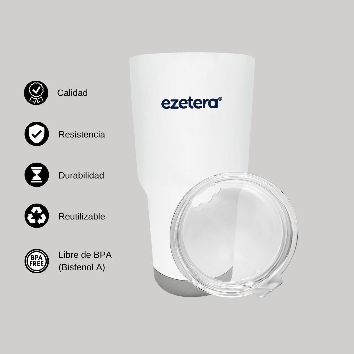 Termo Vaso Térmico 30 Oz Blanco Personalizable Logo