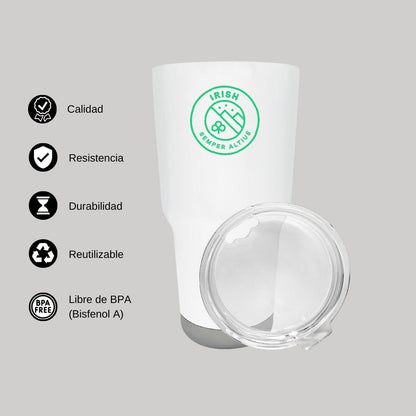 Termo Vaso Térmico 30 Oz Blanco Personalizable Logo
