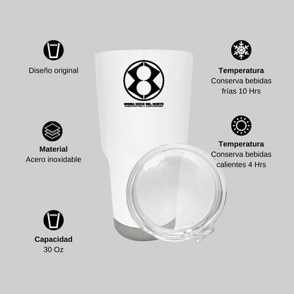 Termo Vaso Térmico 30 Oz Blanco Personalizable Logo