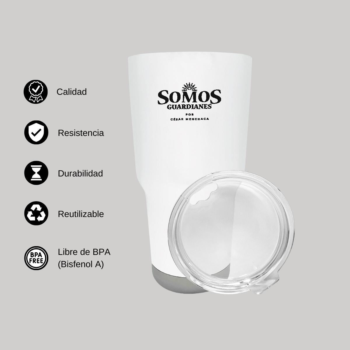 Termo Vaso Térmico 30 Oz Blanco Personalizable Logo