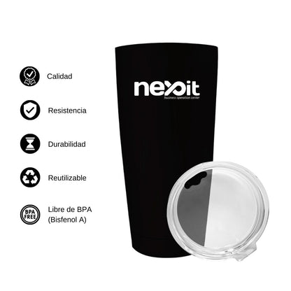 Termo Vaso Térmico 20 Oz Negro Personalizable Logo