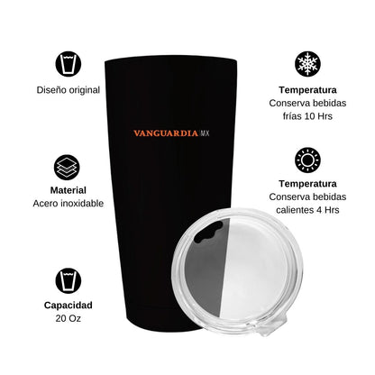 Termo Vaso Térmico 20 Oz Negro Personalizable Logo