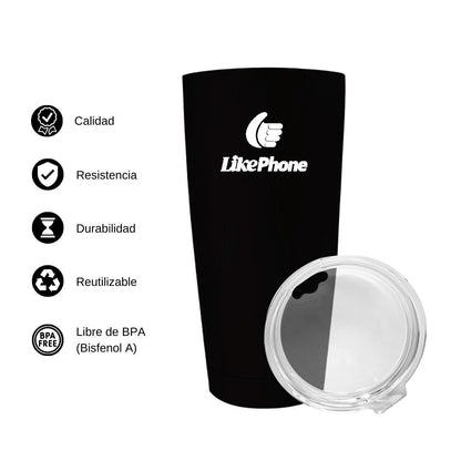 Termo Vaso Térmico 20 Oz Negro Personalizable Logo
