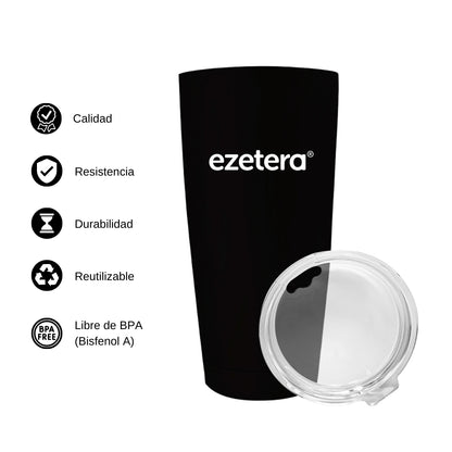 Termo Vaso Térmico 20 Oz Negro Personalizable Logo