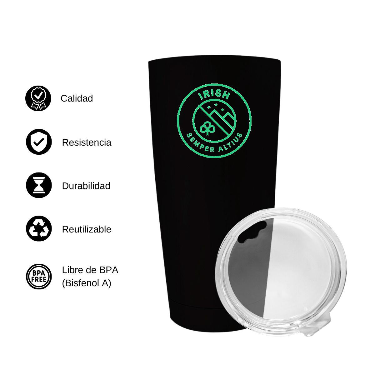 Termo Vaso Térmico 20 Oz Negro Personalizable Logo