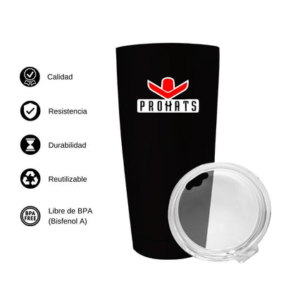Termo Vaso Térmico 20 Oz Negro Personalizable Logo