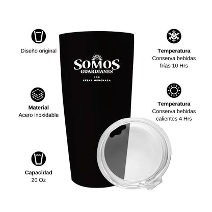 Termo Vaso Térmico 20 Oz Negro Personalizable Logo
