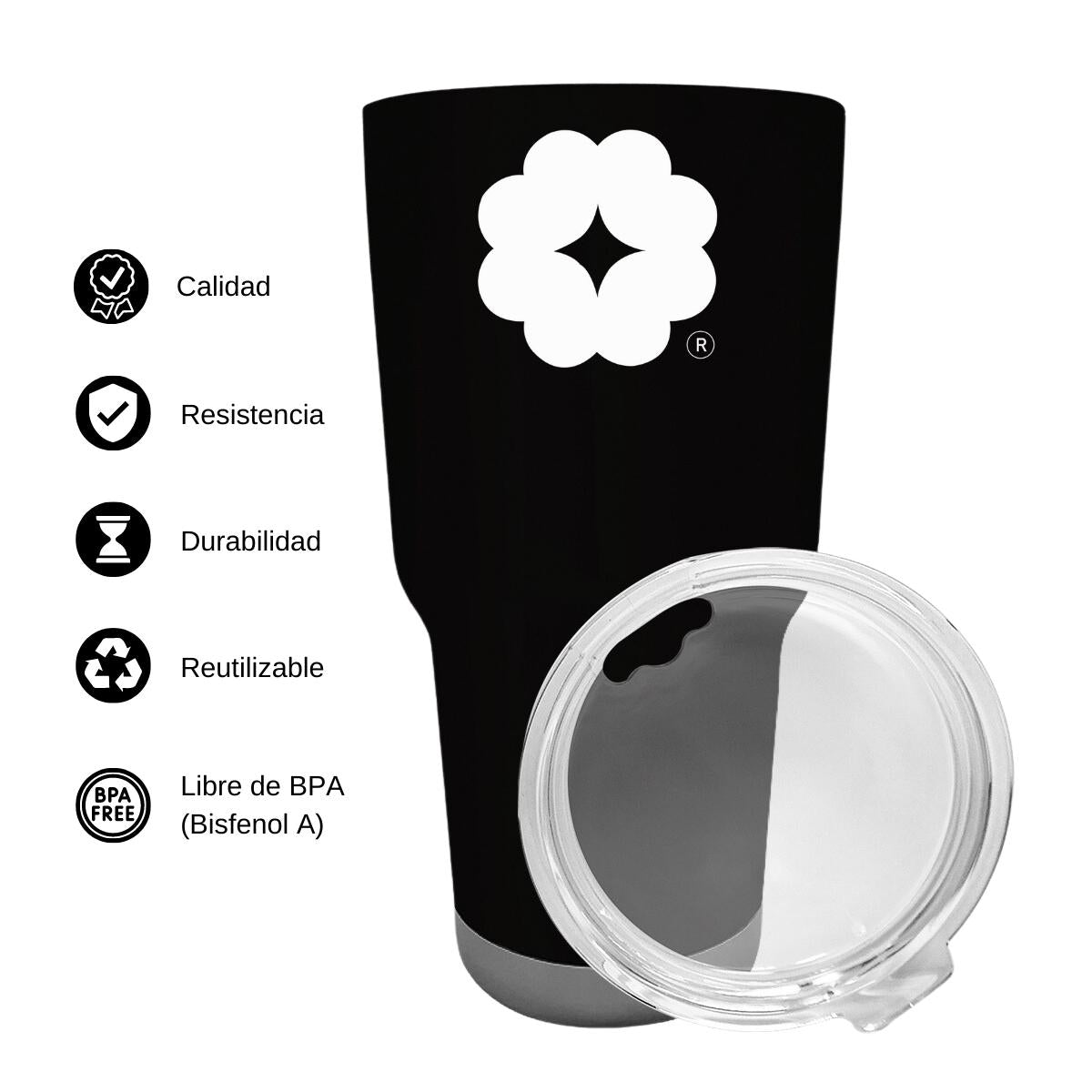 Termo Vaso Térmico 30 Oz Negro Personalizable Logo