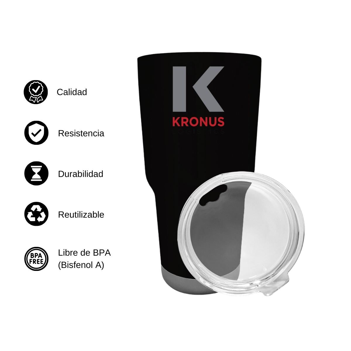 Termo Vaso Térmico 30 Oz Negro Personalizable Logo