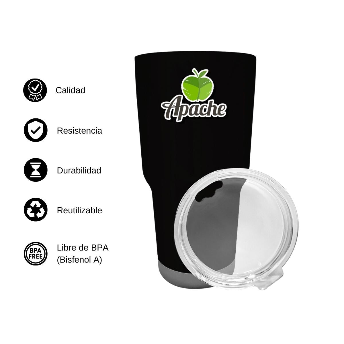 Termo Vaso Térmico 30 Oz Negro Personalizable Logo