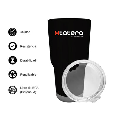 Termo Vaso Térmico 30 Oz Negro Personalizable Logo