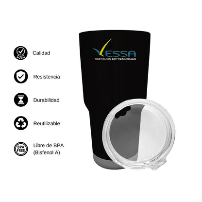 Termo Vaso Térmico 30 Oz Negro Personalizable Logo
