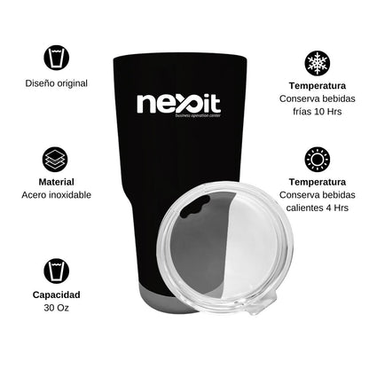 Termo Vaso Térmico 30 Oz Negro Personalizable Logo