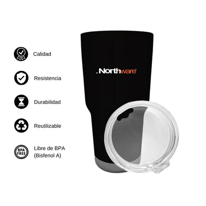 Termo Vaso Térmico 30 Oz Negro Personalizable Logo