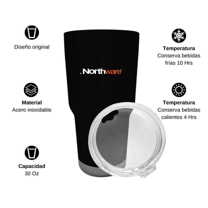Termo Vaso Térmico 30 Oz Negro Personalizable Logo