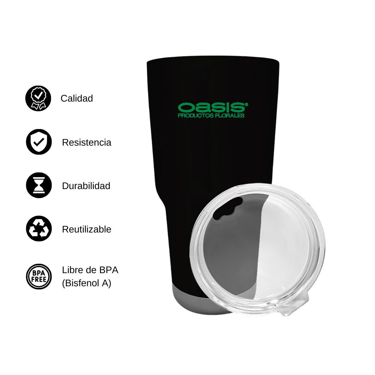 Termo Vaso Térmico 30 Oz Negro Personalizable Logo
