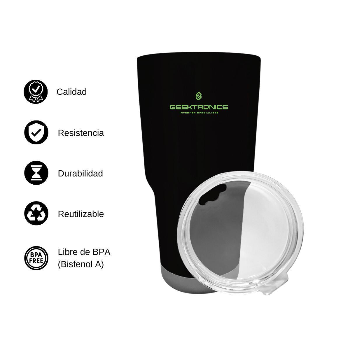 Termo Vaso Térmico 30 Oz Negro Personalizable Logo