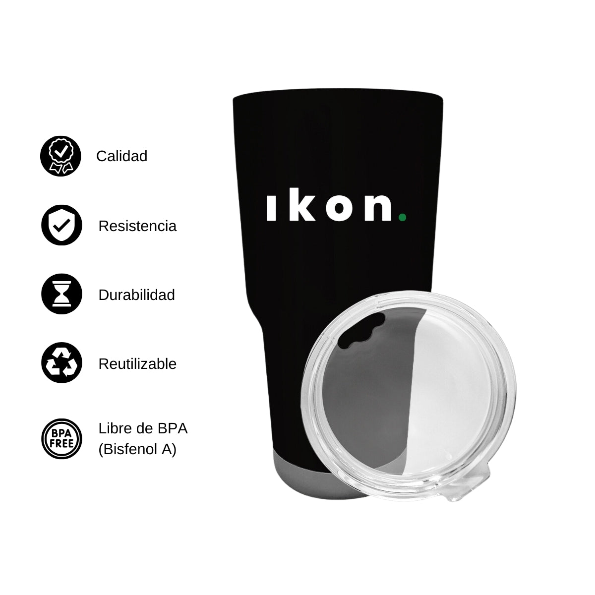 Termo Vaso Térmico 30 Oz Negro Personalizable Logo
