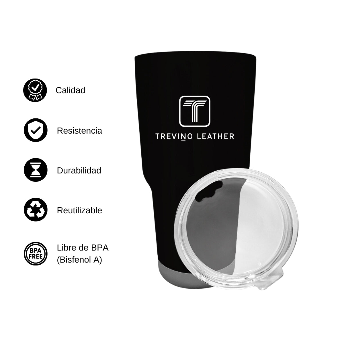 Termo Vaso Térmico 30 Oz Negro Personalizable Logo