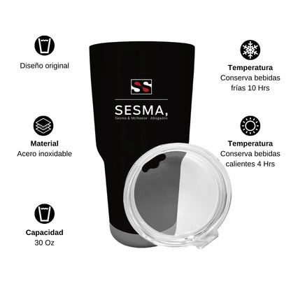 Termo Vaso Térmico 30 Oz Negro Personalizable Logo