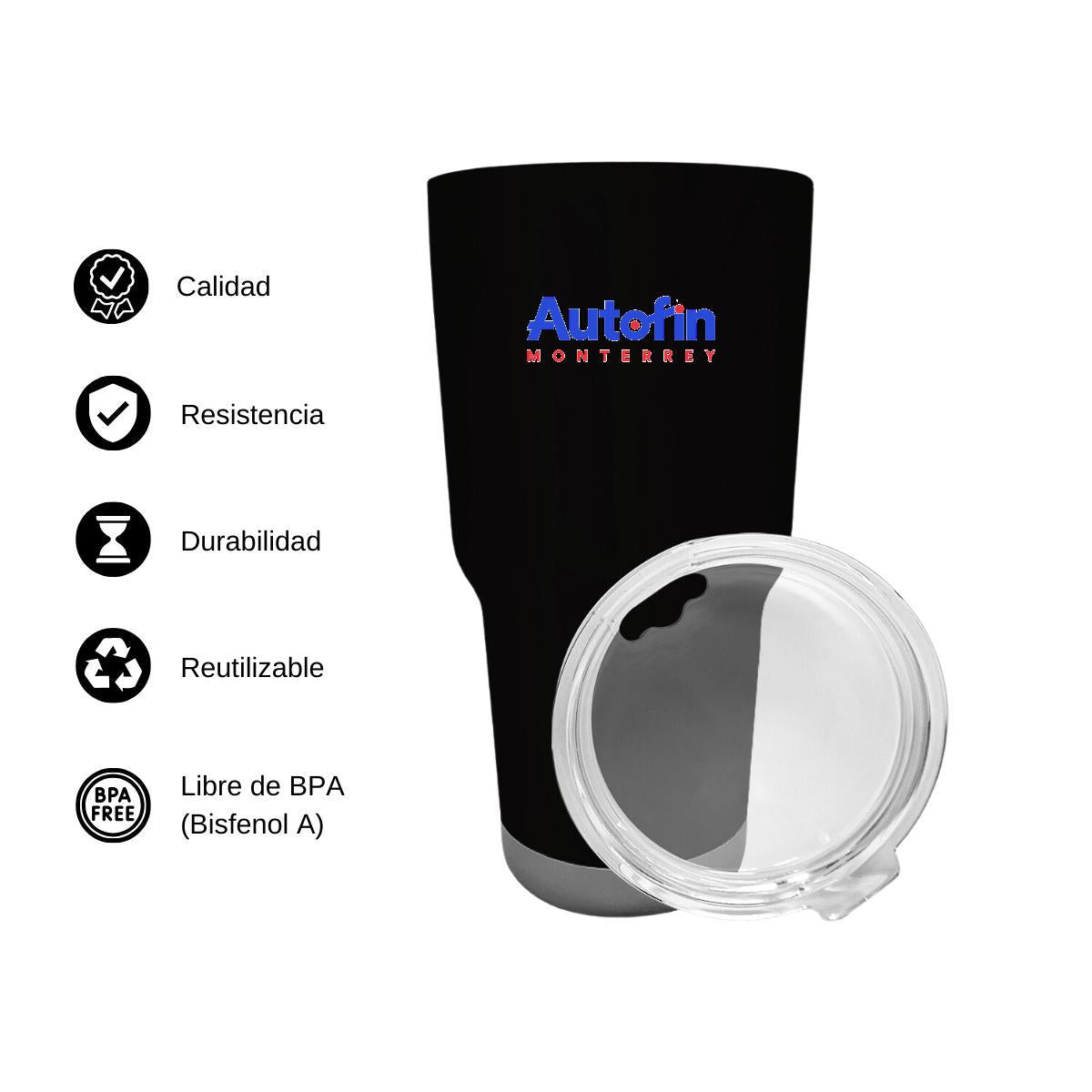 Termo Vaso Térmico 30 Oz Negro Personalizable Logo
