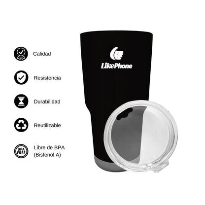Termo Vaso Térmico 30 Oz Negro Personalizable Logo
