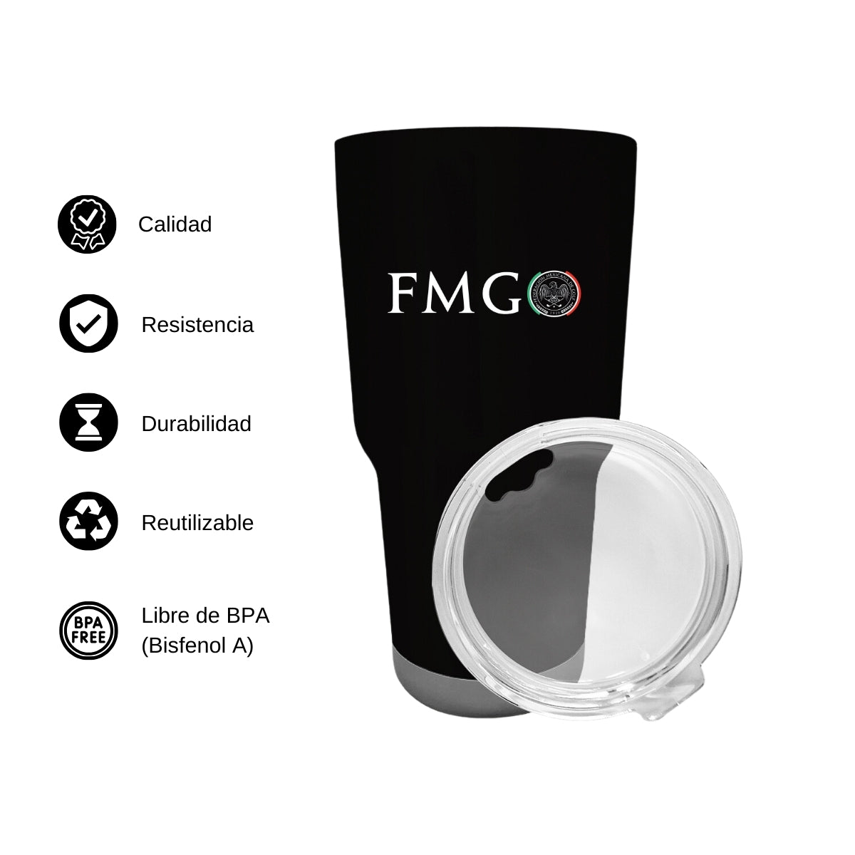 Termo Vaso Térmico 30 Oz Negro Personalizable Logo