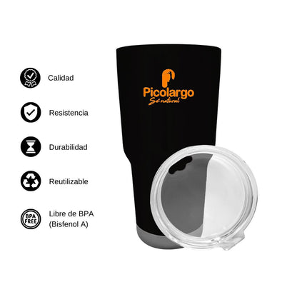 Termo Vaso Térmico 30 Oz Negro Personalizable Logo