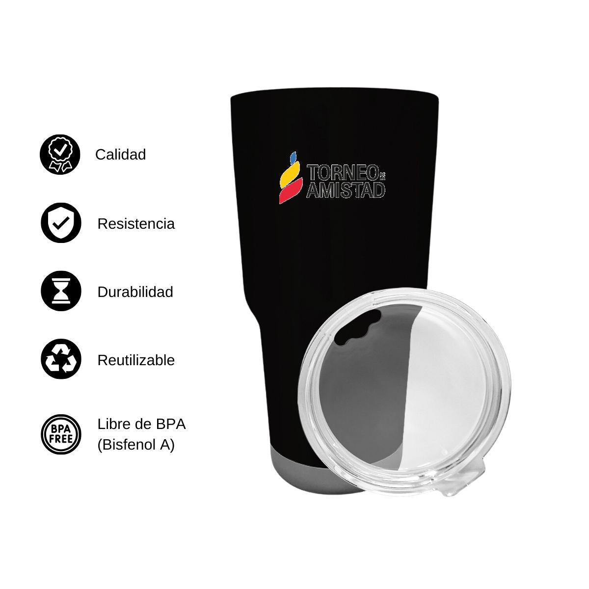 Termo Vaso Térmico 30 Oz Negro Personalizable Logo