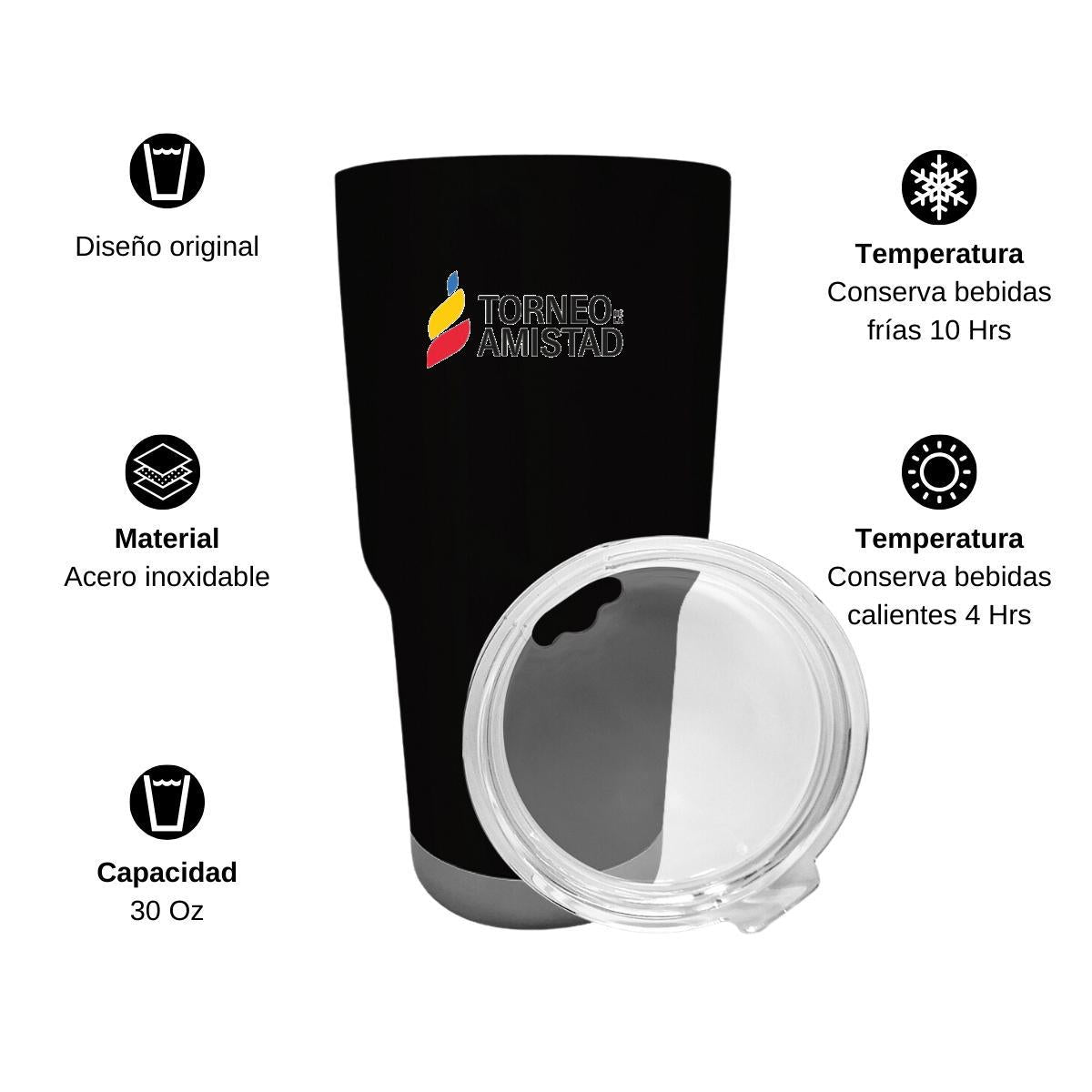Termo Vaso Térmico 30 Oz Negro Personalizable Logo