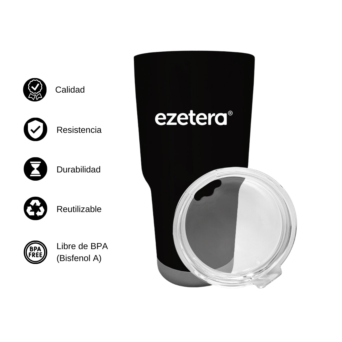 Termo Vaso Térmico 30 Oz Negro Personalizable Logo