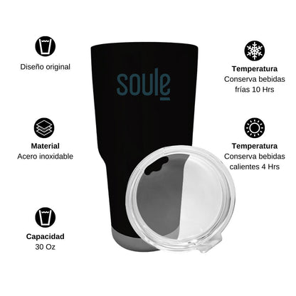 Termo Vaso Térmico 30 Oz Negro Personalizable Logo