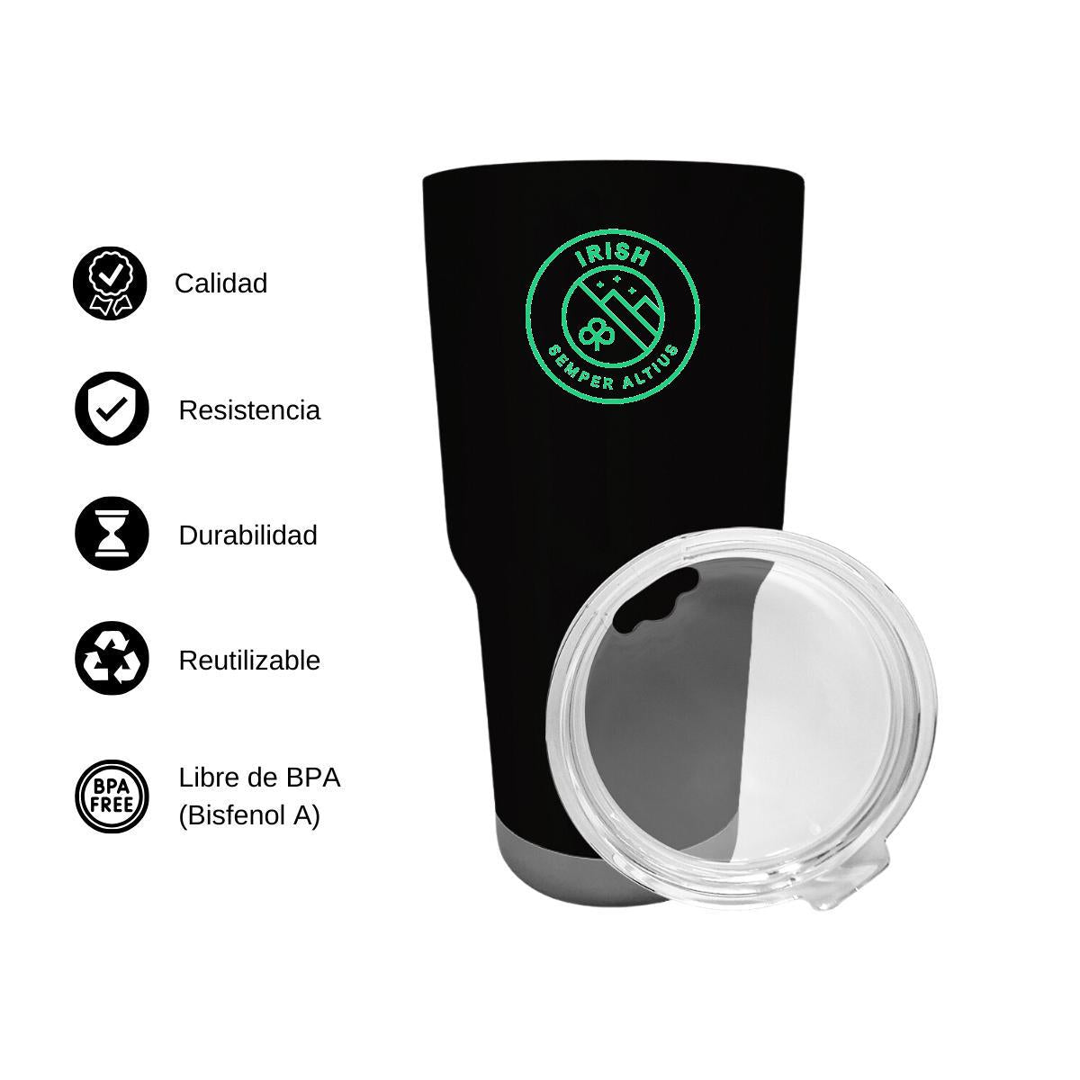 Termo Vaso Térmico 30 Oz Negro Personalizable Logo