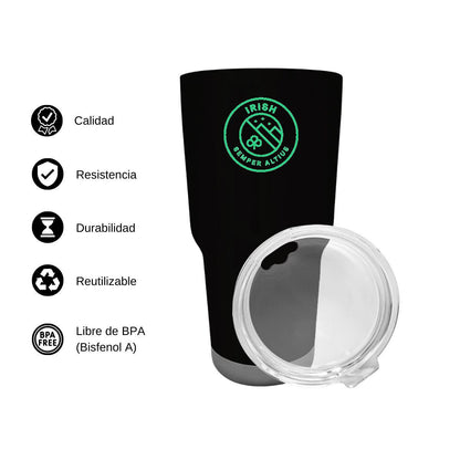Termo Vaso Térmico 30 Oz Negro Personalizable Logo