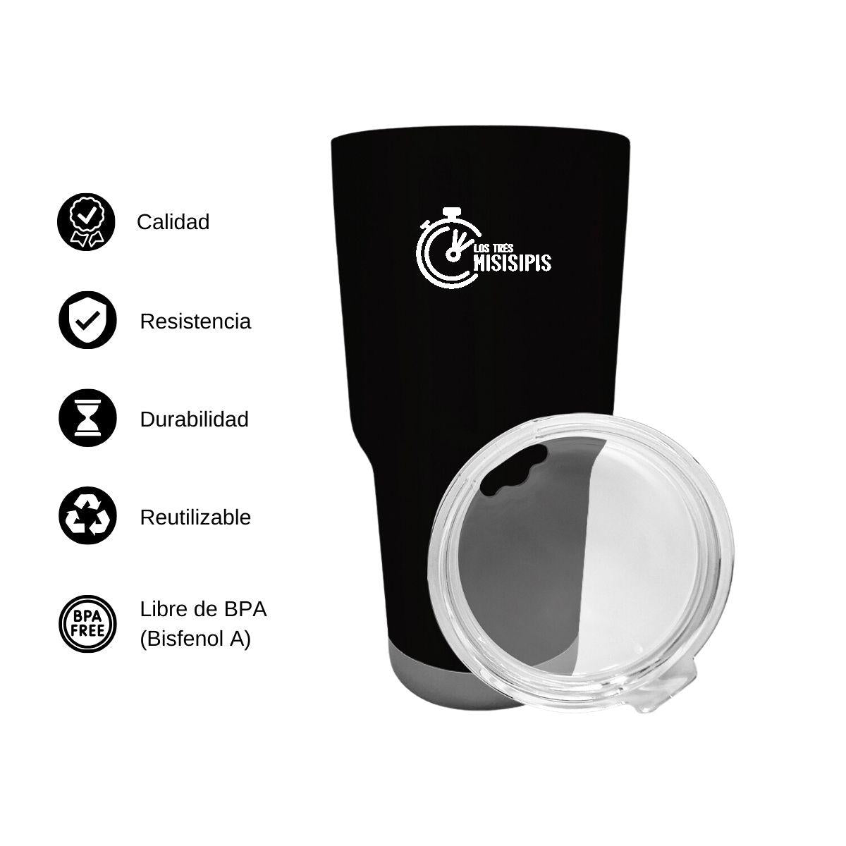 Termo Vaso Térmico 30 Oz Negro Personalizable Logo