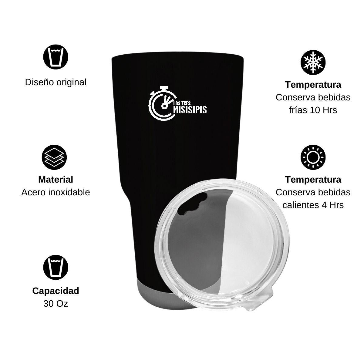 Termo Vaso Térmico 30 Oz Negro Personalizable Logo
