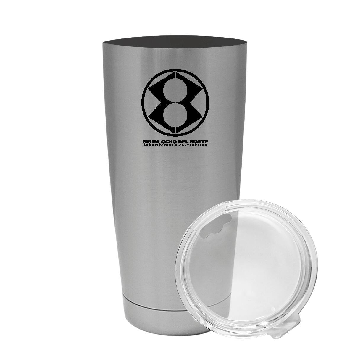 Termo Vaso Térmico 20 Oz Plata Personalizable Logo