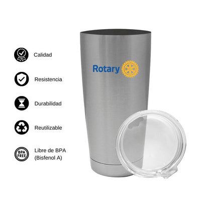 Termo Vaso Térmico 20 Oz Plata Personalizable Logo