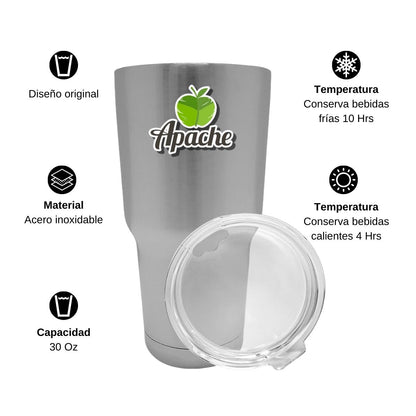 Termo Vaso Térmico 30 Oz Plata Personalizable Logo
