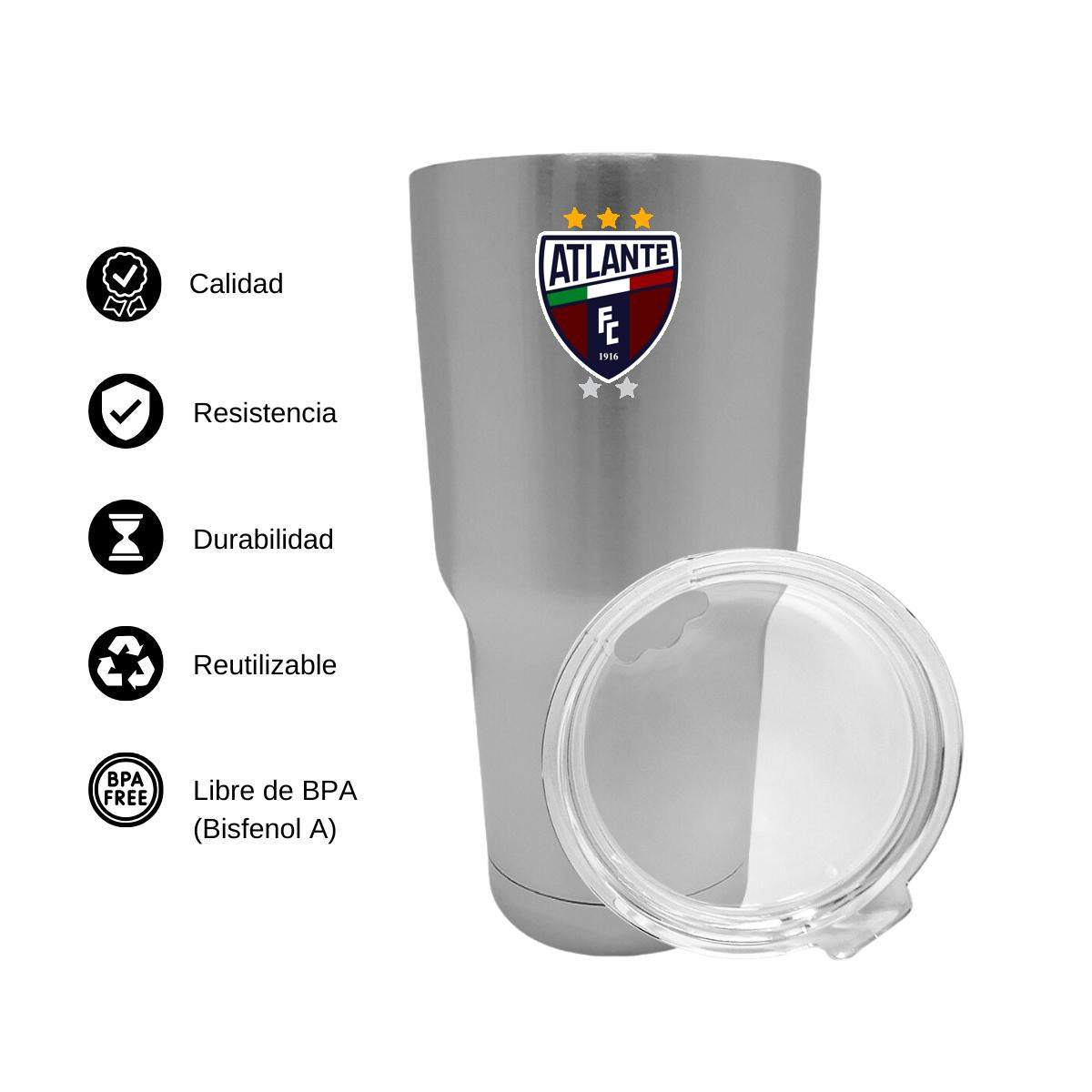 Termo Vaso Térmico 30 Oz Plata Personalizable Logo