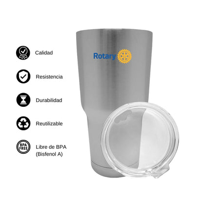 Termo Vaso Térmico 30 Oz Plata Personalizable Logo