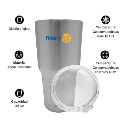 Termo Vaso Térmico 30 Oz Plata Personalizable Logo