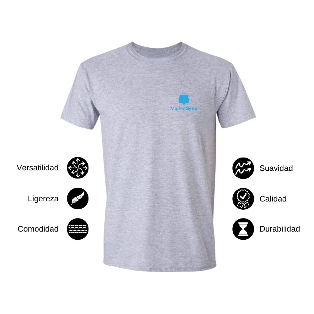 Playera Manga Corta Hombre Gris Personalizable Escudo