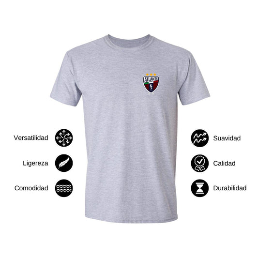 Playera Manga Corta Hombre Gris Personalizable Escudo
