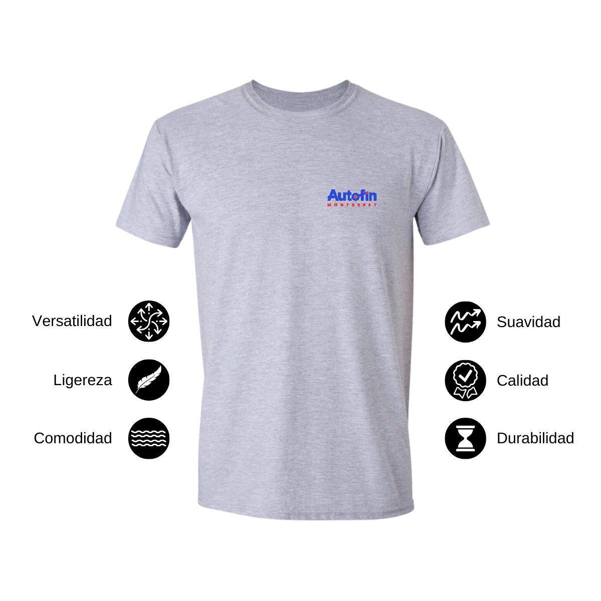 Playera Manga Corta Hombre Gris Personalizable Escudo