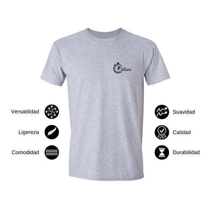 Playera Manga Corta Hombre Gris Personalizable Escudo