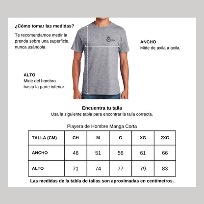 Playera Manga Corta Hombre Gris Personalizable Escudo
